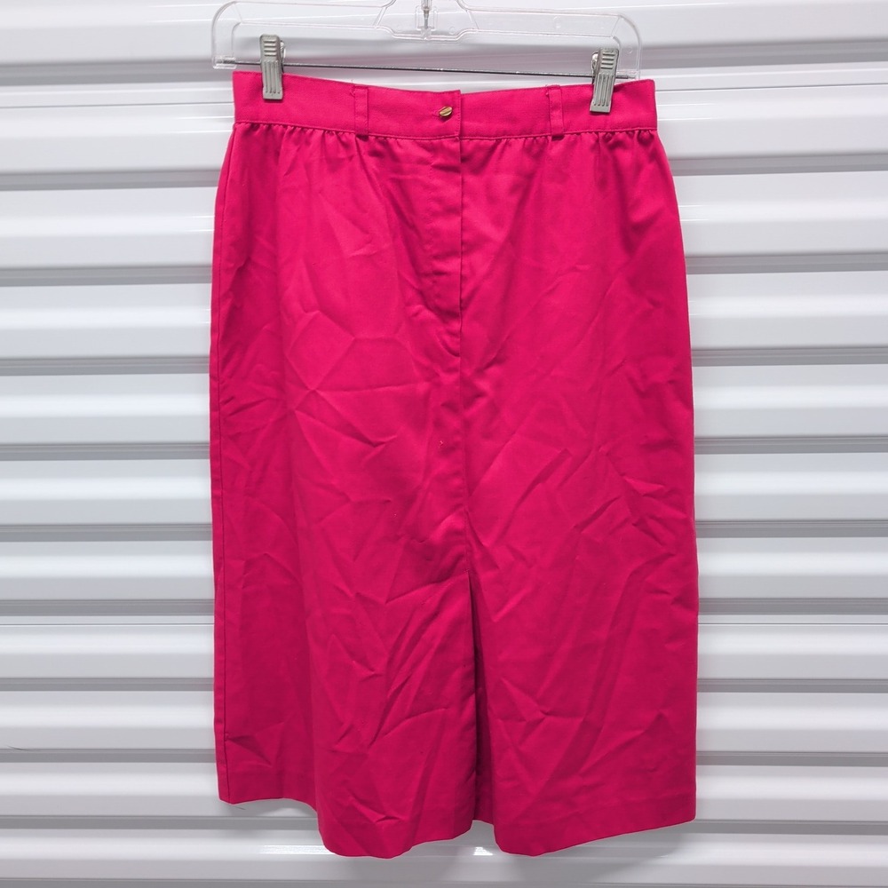 Inner Visions Ship n Shore Size 12 Womens Pink Vintage Midi Skirt ILGWU Made USA — photo 2